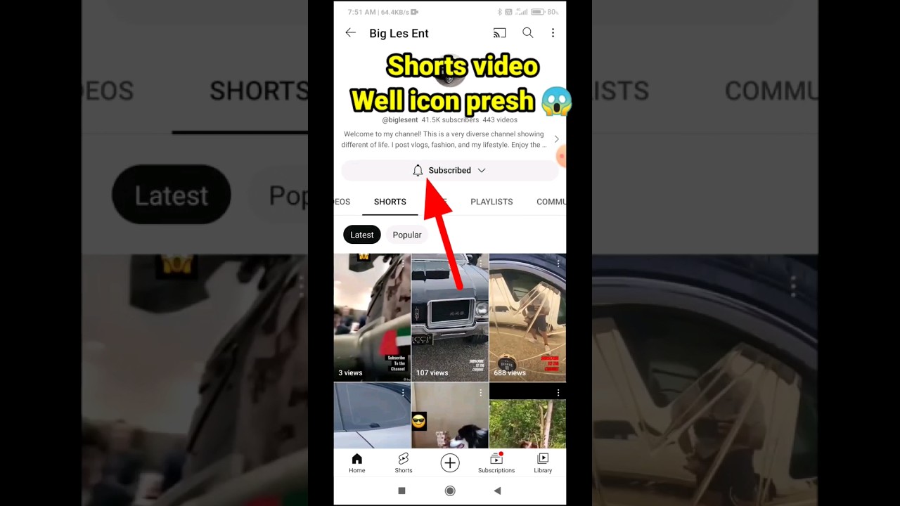 Short video ka bell icon kaise presh kare | YouTube trick 
