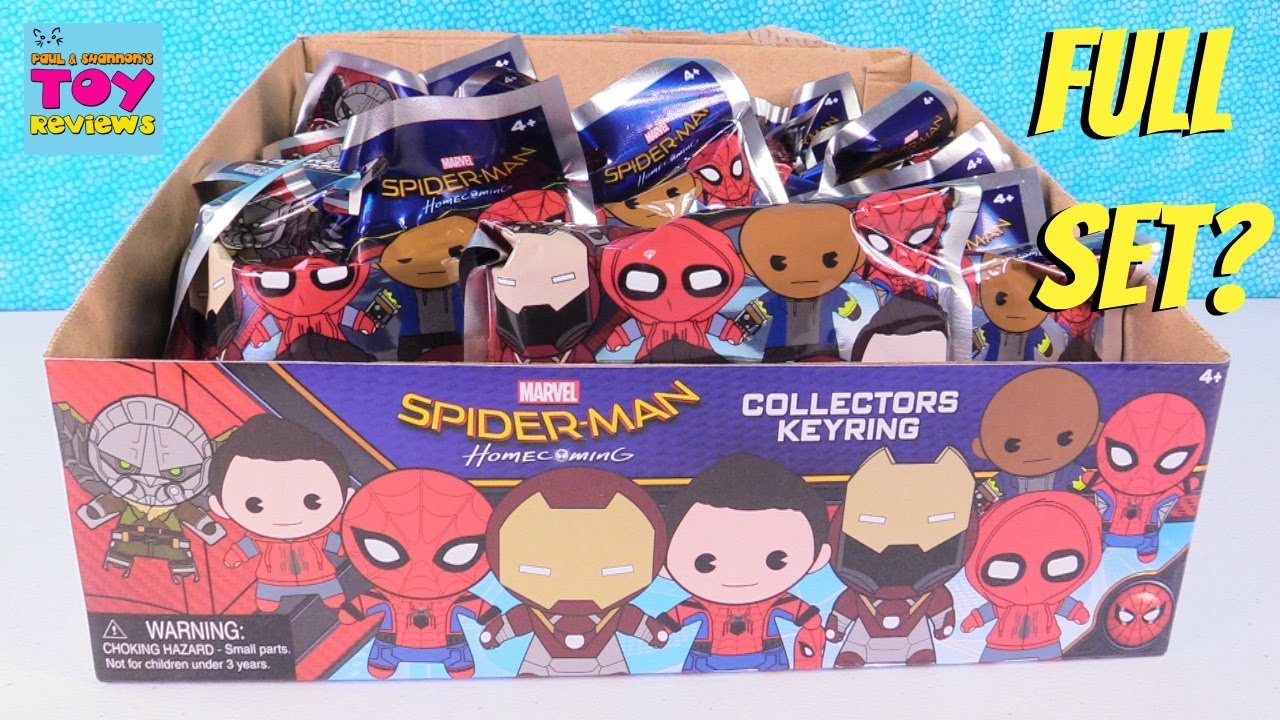 Marvel SpiderMan Collectors Keyrings Blind Bag Toy Review