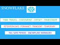 Snowflake Time Travel - Retention days - Fail Safe Period 06