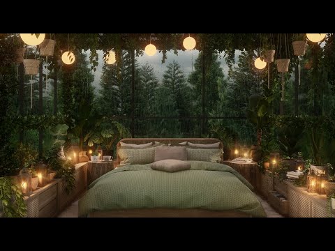 🌿🌙Fall Asleep Faster With Soothing Rain Sounds In A Cozy Greenhouse Ambience