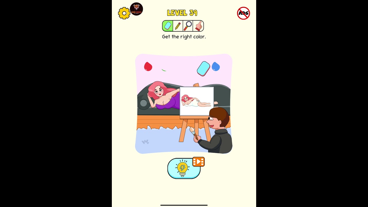 Delete Puzzle Erase Her: ALL LEVEL 39 Get The Right Color Solution 