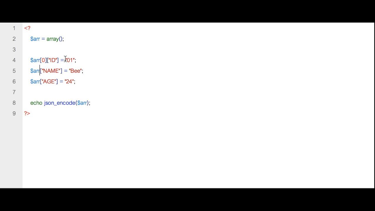 B-TEST[01]*PHP Array to JSON - YouTube