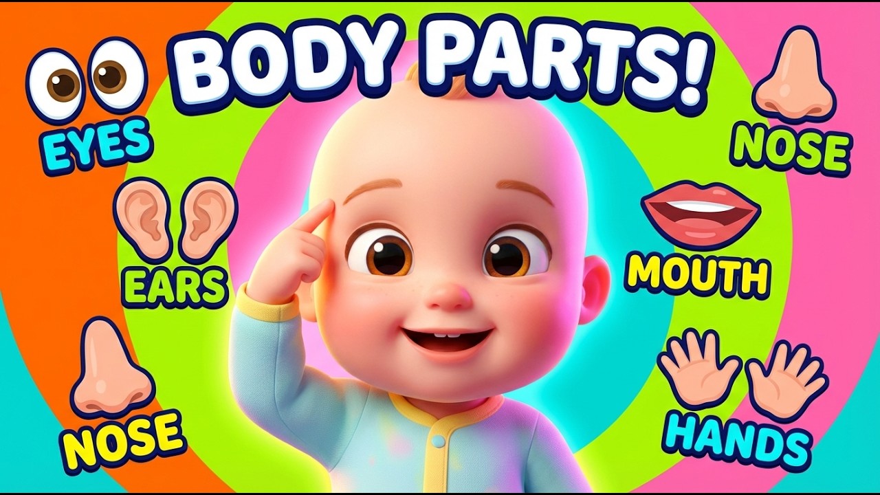 Baby Body Parts Song 👶 | Learn Body Parts for Kids | Nursery Rhyme