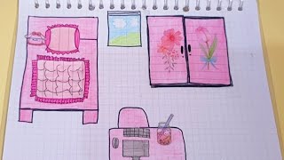 paper diy 🖍️ my melody room 🛌🖥️⌨️ /asmr /paper play