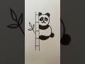 Easy Cute Panda Drawing 🐼 | Simple Marker Art ✨