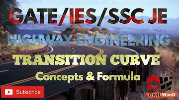 Hindi | TRANSITION CURVES in road design (Concepts) | Lecture-7 | Highway Engineering | GATE (2021)