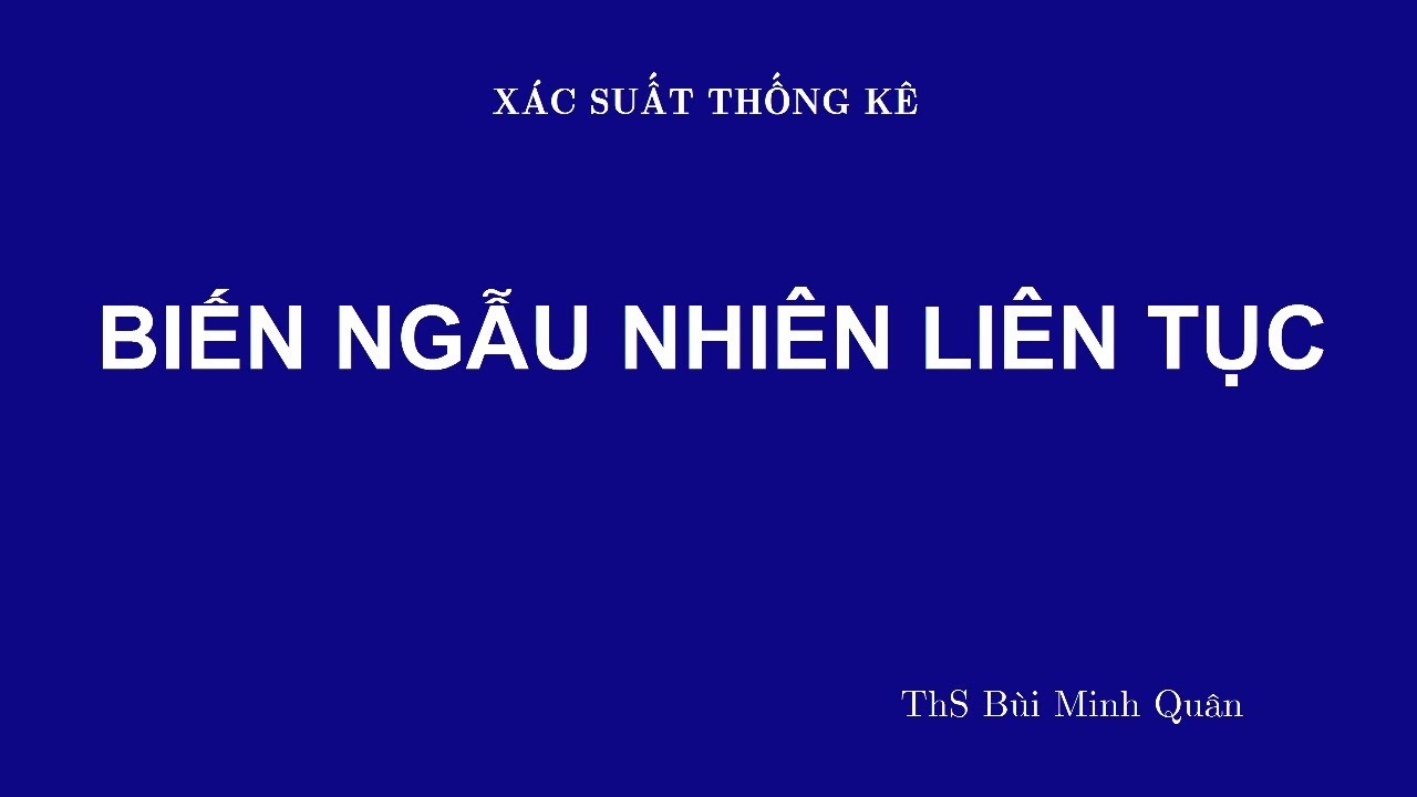 Biến ngẫu nhiên liên tục