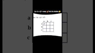 ( a+b+c)² Easy🔥 trick Se Nikale #maths #mathstricks #trending#mathsquestion #viral#education#shorts