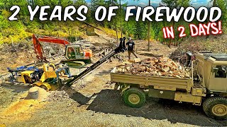 We Rented The BIGGEST Firewood Processor We Could Find (Dyna SC-15)
