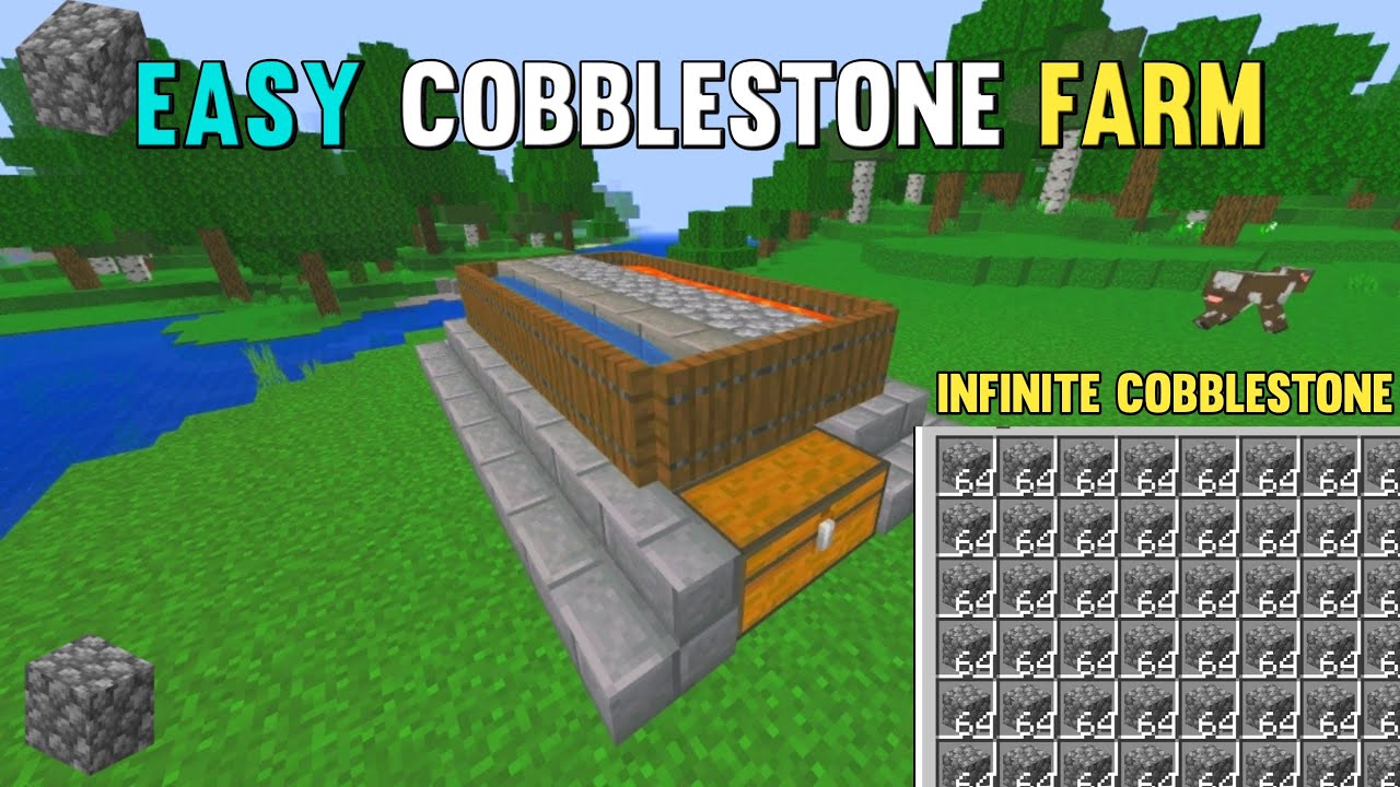 Cobblestone farm minecraft pe, Cobblestone farm minecraft pocket edition, C...