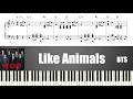 BTS 방탄소년단 Like Animals Piano Tutorial Sheet Music 피아노 악보 
