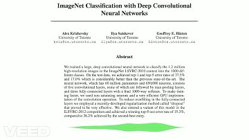 Podcast ImageNet Classification with Deep Convolutional Neural Networks