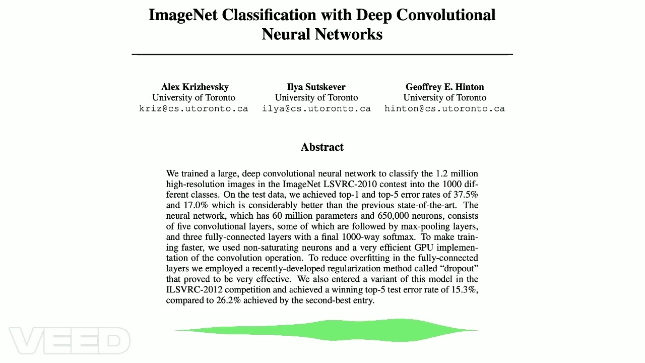 Podcast ImageNet Classification with Deep Convolutional Neural Networks