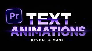 Amazing Text Animations in Premiere Pro | Reveal & Cinematic Style Tutorial Hindi