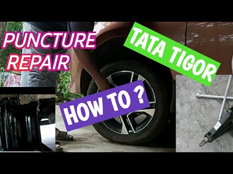 How to repair a Flat tire (puncture) in Tata tigor