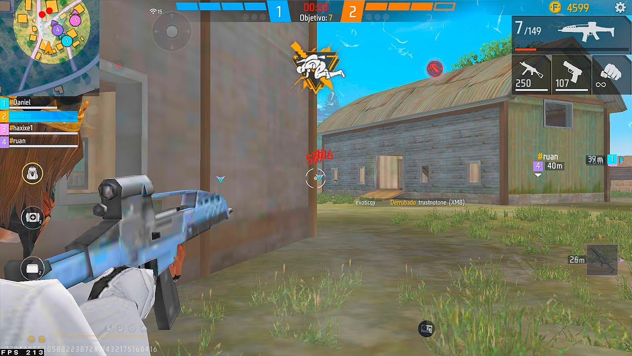 HIGHLIGHTS EM 4x4 APOSTADO! 🥋🥇 1366x768 Highlights PC Fraco Free Fire Ryzen 5 5600 RX 580 8 GB