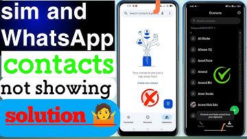 2025 How to Fix SIM Card Contacts n whatsapp Not  Showing Problem | Show Sim Contacts in Mobile