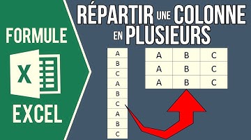 EXCEL - RÉPARTIR LES DONNÉES D