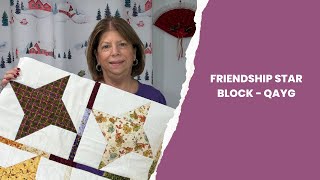 Friendship Star Block Quilt As You Go - Happy New Year!!