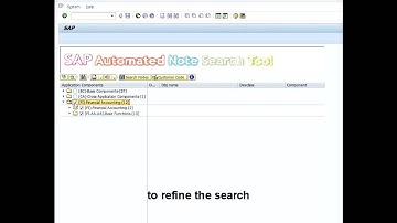 SAP ANST Automated Note Search Tool