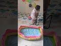 kid filling air to Intex Swimming Pool /Bath tub | Demo