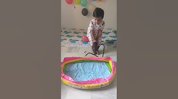 kid filling air to Intex Swimming Pool /Bath tub | Demo