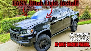 Chevy Colorado ZR2 Ditch Light Install And Wiring Setup!