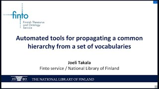 Automated tools for propagating a common hierarchy from a set of vocabularies