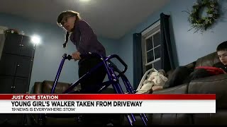 Stow community comes together to replace 9-year-old girl’s stolen walker