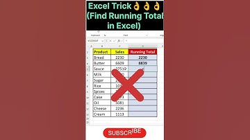 ExcelTrick😲#Find Running Total in Excel#exceltips#excel#excelformula#exceltutorial#excelshorts#excel