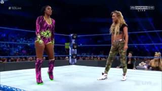 (WWE) Naomi (With) Charlotte \& Becky Vs Carmella (With) James,Nattie \& Tamina Full Match (720pHD) :-