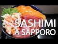Sashimi a Sapporo con Tommaso in Giappone