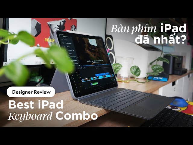 Review set bàn phím iPad Pro mình thích nhất Logitech Combo Touch #aesthetic #ASMR | Uyensideout