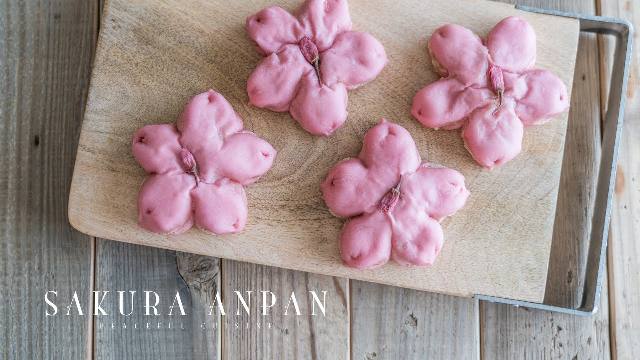 Sakura Anpan (vegan) ☆ 桜あんぱんの作り方 | Peaceful Cuisine