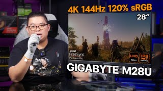 GIGABYTE M28U จอเกมมิ่ง 4K 144Hz IPS สุดคุ้ม สีตรง 120% sRGB ฟีเจอร์แน่นเวอร์ ราคาสวย ต่อ PS5 ได้