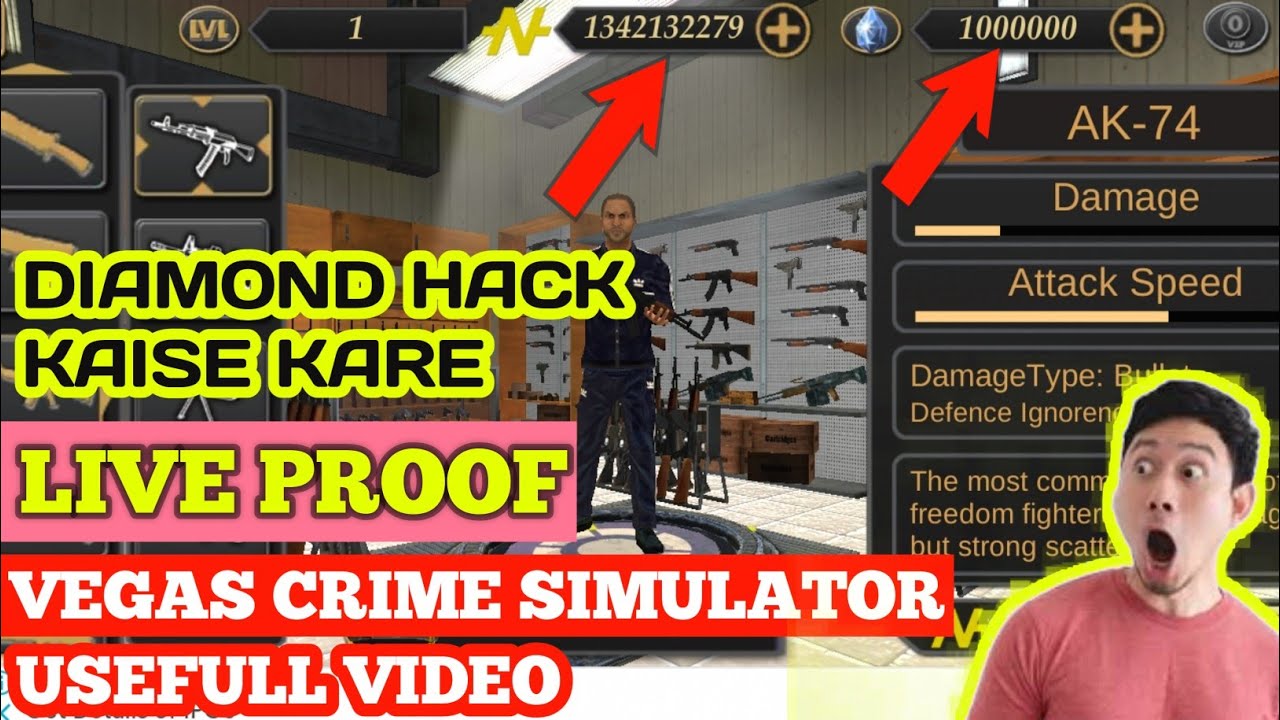 Vegas crime simulator Mein Diamond Kaise Le Vegas crime Diamond hack kaise karen 100% working trick