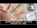 Born Pretty Silver Magnetic Cat Eye Polish vs. Gel || Review || caramellogram