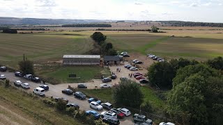 Jeremy Clarksons Diddly Squat Farm Shop Restaurant drone view
