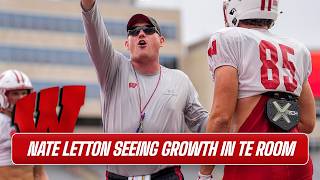 Wisconsin Fall Camp: Tight Ends Coach Nate Letton Sees Growth in Room