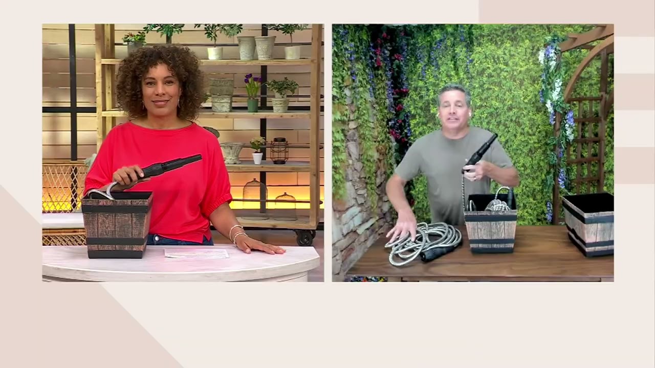 Bernini 40' Metal Garden Hose with Storage Pot on QVC