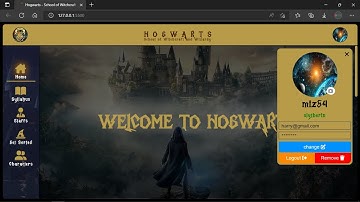 Harry Potter - Fictional Web application using html css js