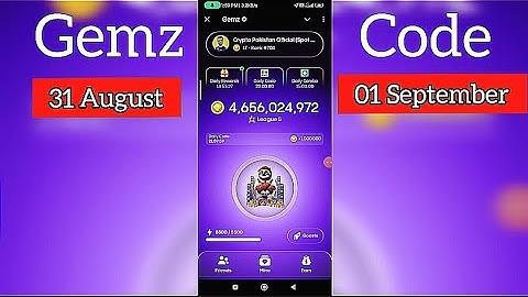 Gemz Daily Code Today 31 August | Gemz Daily Cipher Today 31 August | Today Gemz Code #gemz