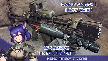 [Neko Team] HK MP5 SwordFish Airsoft With 10x Sniper Scope In CQB Airsoft Field