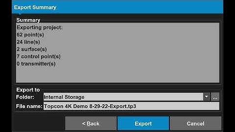 Topcon Pocket 3D V15 - How to Export a Job File
