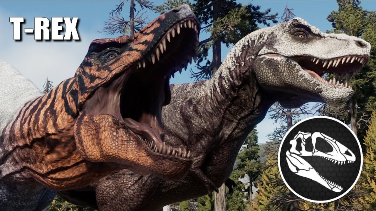 T-Rex vs Diabloceratops & Ferrucutus - JWE 2 Mods (4K 60FPS)