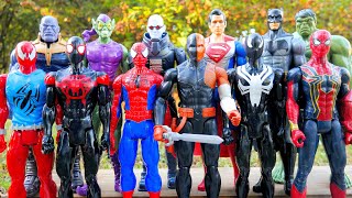 Avengers vs Thanos + Spiderman, Hulk, Iron Man, Superman, Batman, Thor - Marvel vs DC full fight!