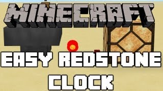 Minecraft Easy Redstone Tutorials: Redstone Clock in 10 Seconds!