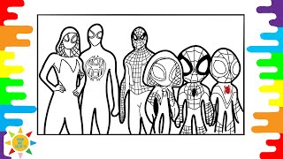 Spider-Man Team VS Spidey  And His Amazing Friends  Coloring Pages | Spider-Man Coloring | Coloring