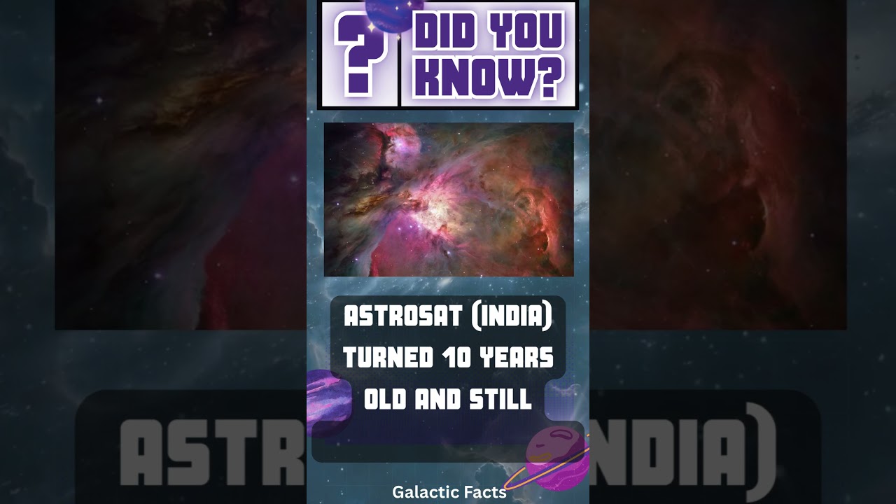 AstroSat India turned 10 years old and still sends cosmic data