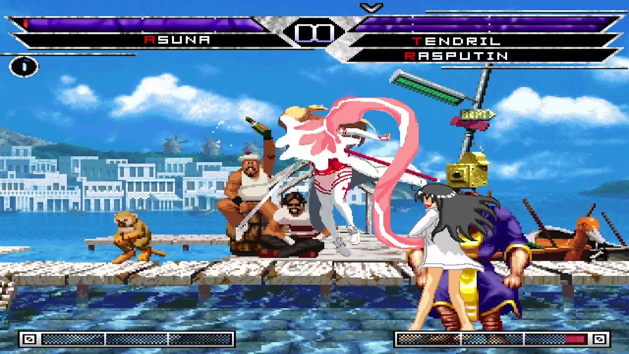 KOF MUGEN asuna vs tag tendril & Rasputin